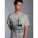 Trigema T-Shirt »TRIGEMA T-Shirt mit großem Hirsch-Printmotiv«, (1 tlg.)