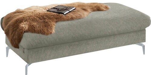 W.SCHILLIG Polsterhocker »piedroo, Designsofa mit tollem Sitzkomfort, bequem, L-Form«, Füße in Silber matt