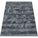 Paco Home Hochflor-Teppich »Arnheim 744«, rechteckig, 24 mm Höhe, Uni Farben, gestreift, besonders weich, Hoch-Tief Effekt