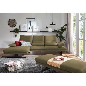 W.SCHILLIG Ecksofa »broadway, Designsofa mit tollem Sitzkomfort«, Sitztiefenverstellung, Kopfteil- & Seitenteilverstellung, Breite 291cm