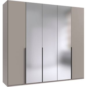 Wimex Kleiderschrank »Mugano, in 5 Breiten und 2 Höhen, Made in Germany«, (in Basic oder Premium Ausstattung mit 2 weiteren Einlegeböden), mit langen Griffstangen aus Metall, wahlweise mit oder ohne Spiegel