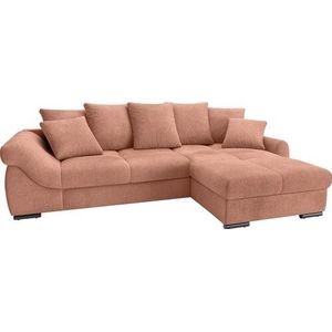 Mr. Couch Ecksofa »Livorno DuraFlex L-Form«, inkl. Hochschläfer-Bettauszug, XL-Bettkasten weiß beschichtet