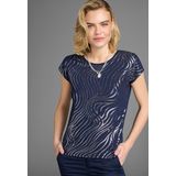 Laura Scott Rundhalsshirt, Kurzarm, figurumspielend, aus elastischem Single Jersey