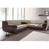 TRENDMANUFAKTUR Ecksofa »Rondo 3, zeitlos und modern, im Materialmix, L-Form«, wahlweise Federkern für hohen Sitzkomfort, wahlweise Bettfunktion