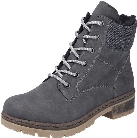 Rieker Winterstiefelette, Schnürboots, Stiefelette, Blockabsatz, mit Innen-Reißverschluss