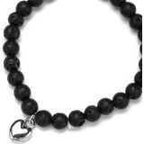 Firetti Armband »Schmuck Geschenk Armschmuck Armkette Edelstein Lavastein«, Made in Germany - mit Lavastein