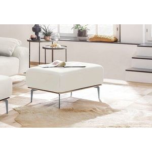 W.SCHILLIG Polsterhocker »run«, mit elegantem Holzsockel, Füße in Silber matt, Breite 75 cm