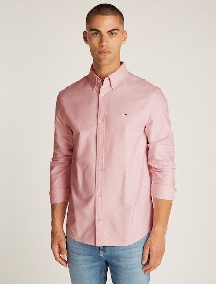Tommy Jeans Langarmhemd »TJM REG OXFORD SHIRT EXT«, mit Logostickerei