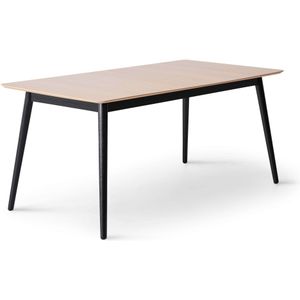 Hammel Furniture Esstisch »Meza Designtisch mit Auszugsfunktion und 2 Einlegeplatten«, abgerundete Tischplatte MDF, Massivholzgestell, in zwei Breite