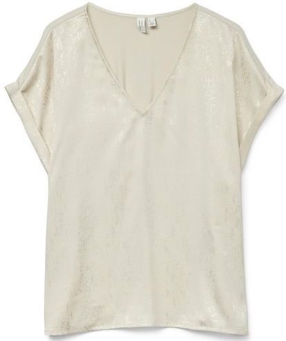 Vero Moda Blusentop »VMBALIA S/S V-NECK T-SHIRT WVN BTQ GA«