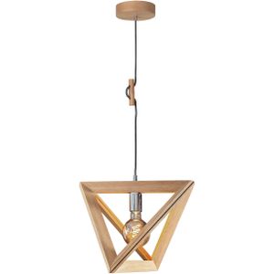SPOT Light Pendelleuchte »TRIGONON«, 1 flammig, Leuchtmittel E27  Leuchtmittel wechselbar, Hängeleuchte, Massives Eichenholz, Kabel in Anthrazit, Modernes Design