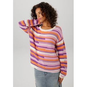 Aniston CASUAL Strickpullover, im extravagantem Streifen-Dessin