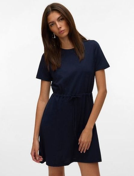 Vero Moda Shirtkleid »VMLUNA SS SHORT STRING DRESS JRS NOOS«