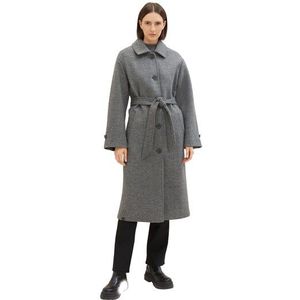 TOM TAILOR Kurzmantel, in elastischer, gerippter Qualität mit Bindegürtel