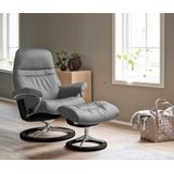 Stressless® Relaxsessel »Sunrise«, (Set, Relaxsessel mit Hocker), mit Signature Base, Größe S, Gestell Schwarz