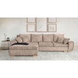 Home affaire Ecksofa »Cara Mia«, Cord Bezug, inkl. Schlaffunktion und Stauraum
