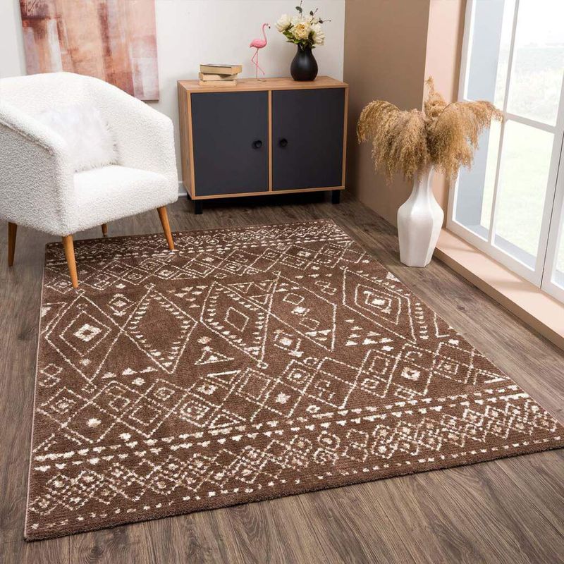 Carpet City Teppich »April 2292«, rechteckig, 10 mm Höhe, Läufer, weich durch Microfaser, Boho Ethno Look, Wohnzimmer