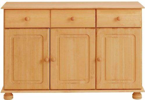 Home affaire Sideboard »Mette«, Kommode mit gefrästen, kugelförmigen Füßen, Breite 120 cm