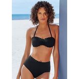 LASCANA Bandeau-Bikini-Top »Scallop«, mit gelaserter Wellenkante
