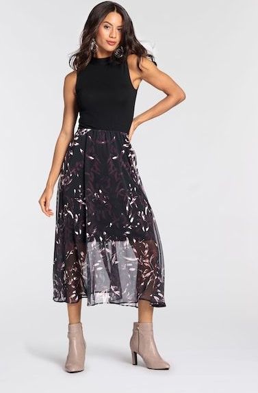 Laura Scott Chiffonkleid, für schicke Anlässe und legere Freizeitlooks, wadenlang