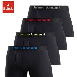 Bruno Banani Boxer »Boxershorts für Herren«, (Packung, 4 St.), mit farbigen Marken-Schriftzug am Bündchen
