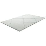 Sansibar Teppich »Braderup«, rechteckig, 2 mm Höhe, Flachgewebe, modernes Scandi Design, Motiv Rauten, mit Fransen