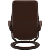 Stressless® Relaxsessel »View«, (Set, Relaxsessel mit Hocker), mit Classic Base, Größe S,Gestell Braun