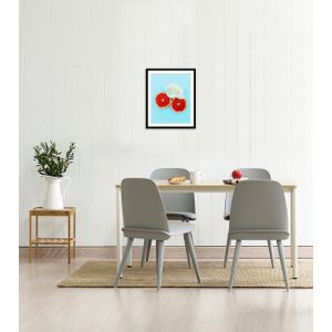queence Bild »Nicolas«, Obst-Obst Bilder-Lebensmittel-Essen-Kunst-Figuren, (1 St.), HD Premium Poster-Druck inkl. Holzrahmen