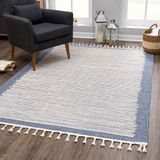 Carpet City Teppich »Art 2231«, rechteckig, 7 mm Höhe, Läufer, Kurzflor, mit Kettfäden, Streifen-Muster