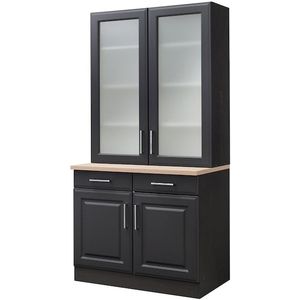 HELD MÖBEL Küchenbuffet »Stockholm«, hochwertige MDF-Fronten, 2 Glasrahmentüren, 200 cm hoch, viel Stauraum