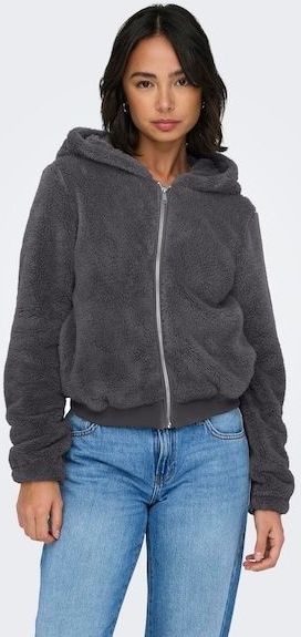ONLY Kapuzenplüschjacke »ONLNEWANNA CONTACT SHERPA JKT OTW NOOS«, mit Kapuze