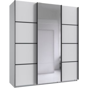 Wimex Schwebetürenschrank »Jork Kleiderschrank mit Spiegel, schwarze Metallgriffe«, Schrank in verschiedenen Größen und Innenausstattungsvarianten