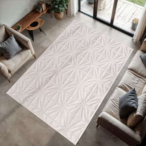 Ayyildiz Teppiche Teppich »DOHA 1655«, rechteckig, 4 mm Höhe, Läufer, 3D Hoch-Tief-Effekt, weicher Kurzflor, In- und Outdoor