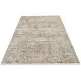 OCI DIE TEPPICHMARKE Teppich »BESTSELLER CAVA«, rechteckig, 8 mm Höhe, Glanz Viskose, mit Fransen, Hoch Tief Struktur, Vintage, Wohnzimmer