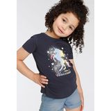 KIDSWORLD T-Shirt »believe in Unicorns«, Kurzarm, hüftlange Passform, mit Glitzerdruck, Rundhalsausschnitt