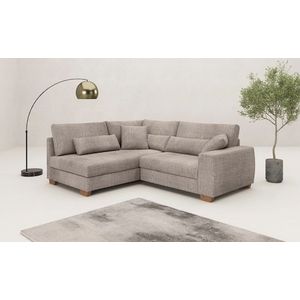 Mr. Couch Ecksofa »Helena L-Form«, mit Taschenfederkern, bis 140 kg belastbar, wahlweise mit Bett