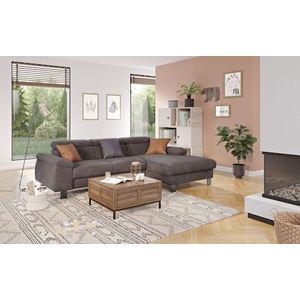 COTTA Ecksofa Komaris, Ecksofa, wahlweise mit RGB-LED-Beleuchtung und Bettfunktion/Bettkasten