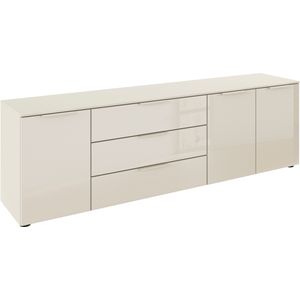 rauch Kombikommode »Kommode Türkommode Sideboard Kombikommode FLIPP mit Glasfront«, (Breite 200 cm mit 2 Einlegeböden), 3-türig mit 3 Schubladen und Soft-Close-Funktion sowie Glasfront