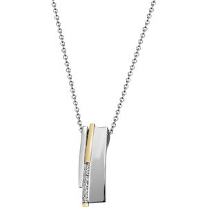 Firetti Kette mit Anhänger »Schmuck Geschenk Silber 925 Halsschmuck Halskette Ankerkette«, mit Zirkonia (synth.)
