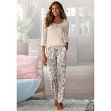 LASCANA Pyjama, (2 tlg.), mit gemusterter Hose