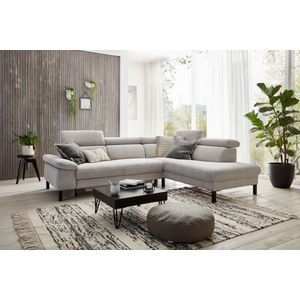 Home affaire Ecksofa »Arnayon mit Querschläfer-Bettfunktion, Schlafsofa, großer Bettkasten«, manuelle Kopfteilverstellung, Tonnentaschen-Federkern, Feincord L-Form