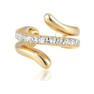 Elli Single-Ohrhaken »Single Earcuff Twisted Kristalle Weiß 925 Sterling Silber«