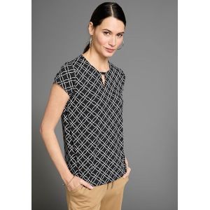 HECHTER PARIS Kurzarmshirt, mit Zierdetail und Alloverprint