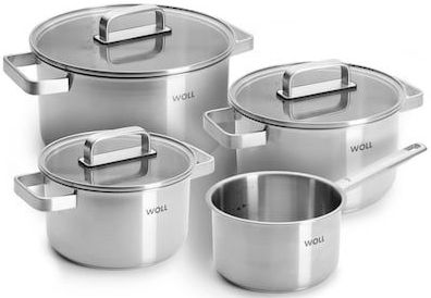 WOLL Topf-Set »Steel«, Edelstahl, (Set, 7 tlg.), hochwertiger, korrosionsbeständiger Edelstahl