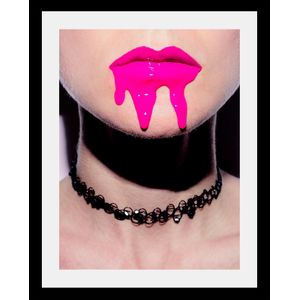 queence Bild »Mund«, Kunst-Bilder von Frauen-Bilder von Männern-Erotische Bilder, HD Premium Poster-Druck inkl. Holzrahmen