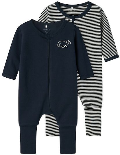 Name It Schlafoverall »NBNNIGHTSUIT 2P ZIP FF Y/D CORE 2 NOOS«, (Packung, 2 tlg.)