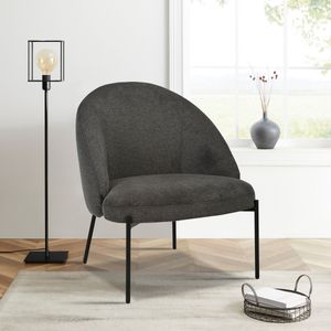 INOSIGN Loungesessel »MOVILLE Designstuhl mit filigranen Metallbeinen«, Cocktailsessel, farblich abgestimmte Metall-Beine, Webstoff