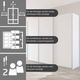 rauch Schwebetürenschrank »Kleiderschrank Schrank OTTO´S CHOICE Garderobe AGORDO«, (in zwei Griff-Farben), Top Innenausstattung, in 4 Breiten und 2 Höhen MADE IN GERMANY