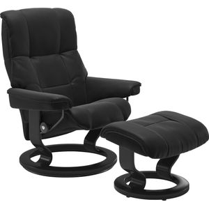 Stressless® Relaxsessel »Mayfair«, (Set, Relaxsessel mit Hocker), mit Hocker, mit Classic Base, Größe S, M & L, Gestell Schwarz