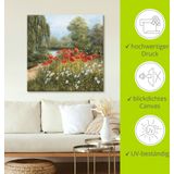 Artland Wandbild »Mohnwiese am See«, Blumenwiese, (1 St.), als Alubild, Outdoorbild, Leinwandbild, Poster in verschied. Größen